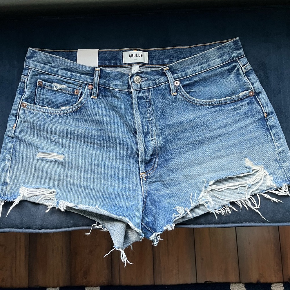 NWOT AGolde Parker Denim Shorts